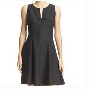 Kate spade black fit and flare bow crepe dress 4